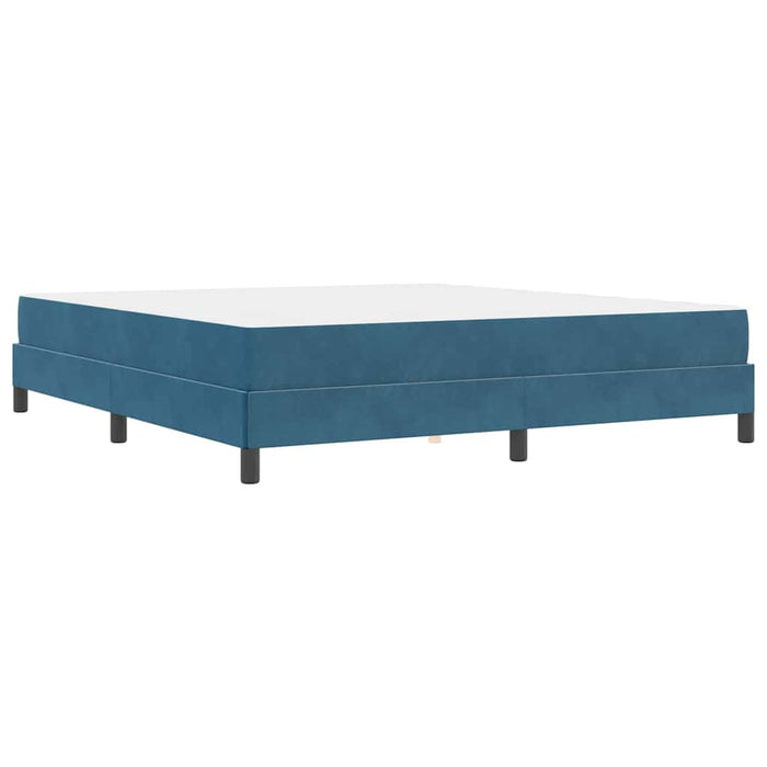 Pat boxspring cu saltea Albastru închis 180 x 200 cm Catifea - WALTI WALTI