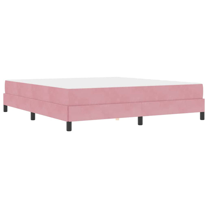 Pat boxspring cu saltea cu saltea Roz 180 x 200 cm Catifea - WALTI WALTI