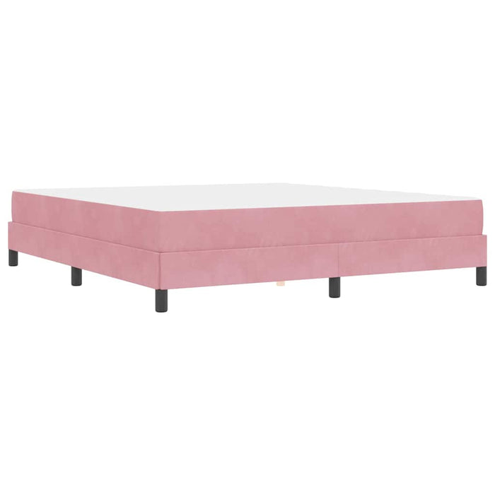 Pat boxspring cu saltea cu saltea Roz 180 x 200 cm Catifea - WALTI WALTI
