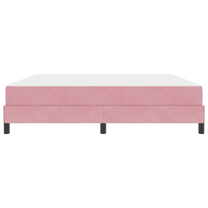 Pat boxspring cu saltea cu saltea Roz 180 x 200 cm Catifea - WALTI WALTI