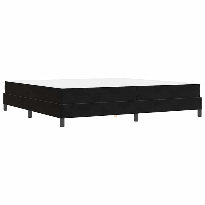 Pat boxspring cu saltea cu saltea Negru 200 x 200 cm Catifea - WALTI WALTI