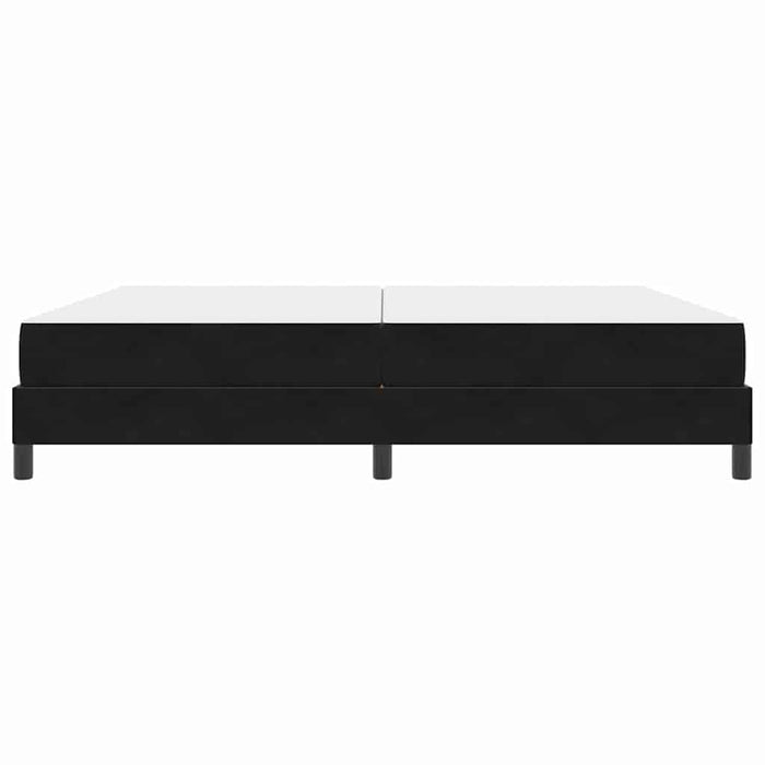Pat boxspring cu saltea cu saltea Negru 200 x 200 cm Catifea - WALTI WALTI