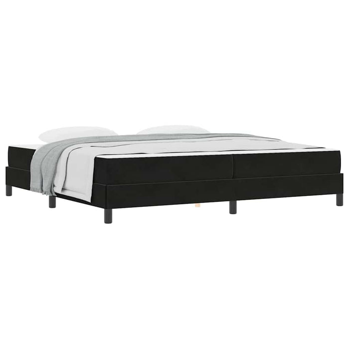 Pat boxspring cu saltea cu saltea Negru 200 x 200 cm Catifea - WALTI WALTI