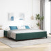 Pat boxspring cu saltea Verde închis 200 x 200 cm Catifea - WALTI WALTI