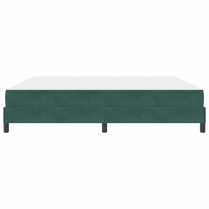 Pat boxspring cu saltea Verde închis 200 x 200 cm Catifea - WALTI WALTI
