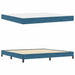Pat boxspring cu saltea Albastru închis 200 x 200 cm Catifea - WALTI WALTI
