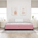 Pat boxspring cu saltea cu saltea Roz 200 x 200 cm Catifea - WALTI WALTI