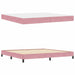 Pat boxspring cu saltea cu saltea Roz 200 x 200 cm Catifea - WALTI WALTI