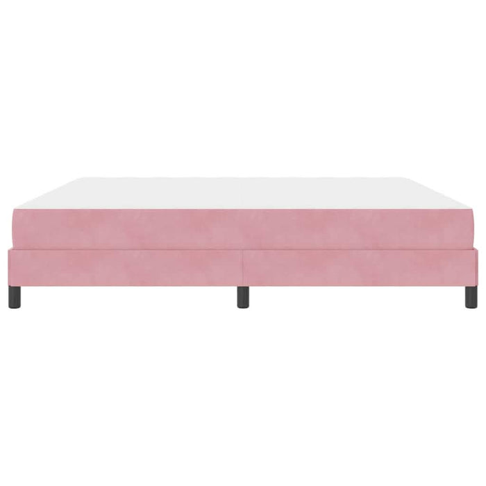 Pat boxspring cu saltea cu saltea Roz 200 x 200 cm Catifea - WALTI WALTI
