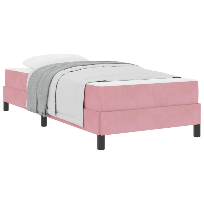 Pat cu arcuri cu saltea Roz 80 x 210 cm țesătură - WALTI WALTI