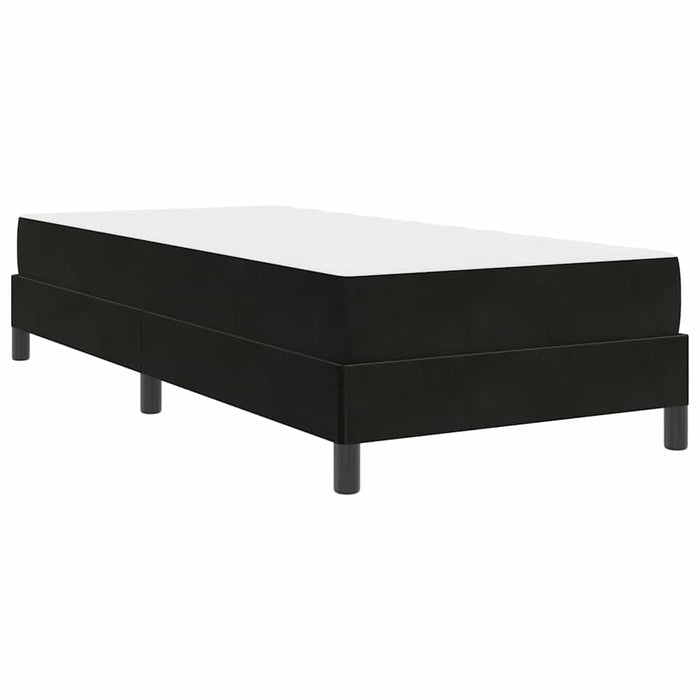 Pat cu arcuri cu saltea Negru 90 x 210 cm țesătură - WALTI WALTI