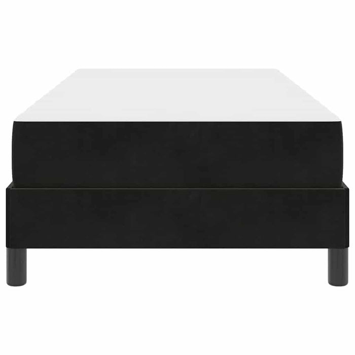 Pat cu arcuri cu saltea Negru 90 x 210 cm țesătură - WALTI WALTI