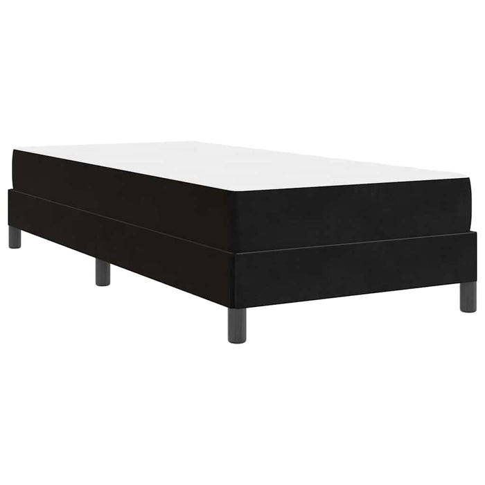 Pat cu arcuri cu saltea Negru 100 x 210 cm țesătură - WALTI WALTI