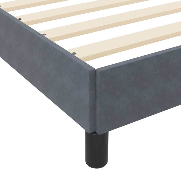 Pat cu arcuri cu saltea Gri închis 120 x 210 cm țesătură WALTI