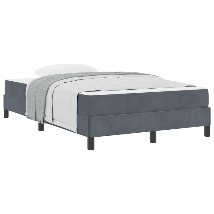 Pat cu arcuri cu saltea Gri închis 120 x 210 cm țesătură WALTI