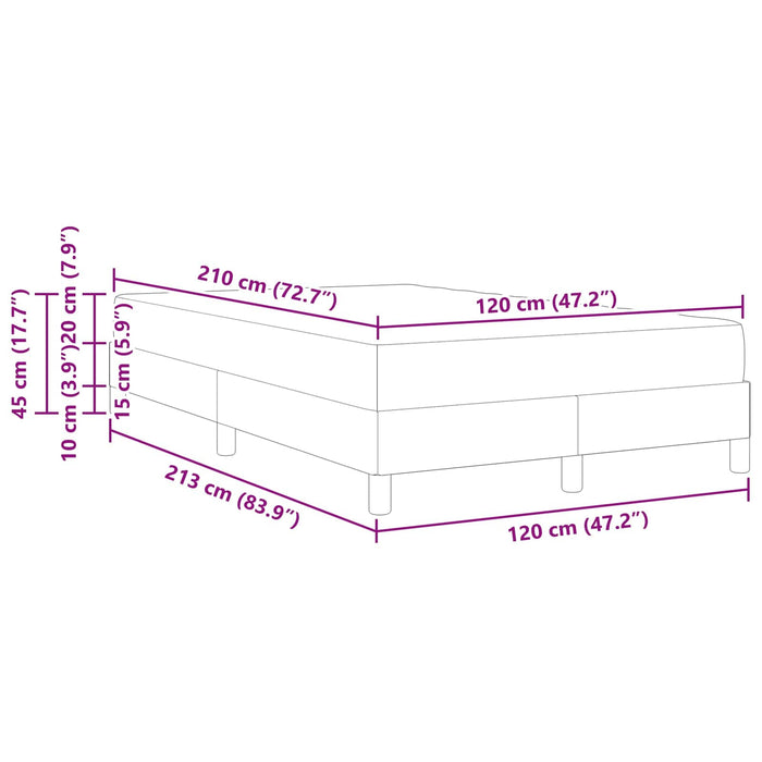 Pat cu arcuri cu saltea Verde închis 120 x 210 cm țesătură WALTI