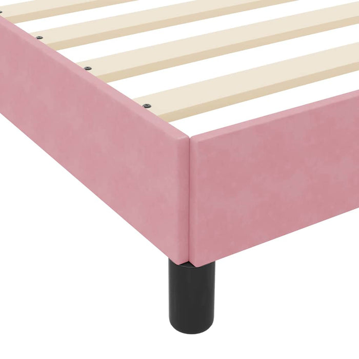 Pat cu arcuri cu saltea Roz 120 x 210 cm țesătură WALTI