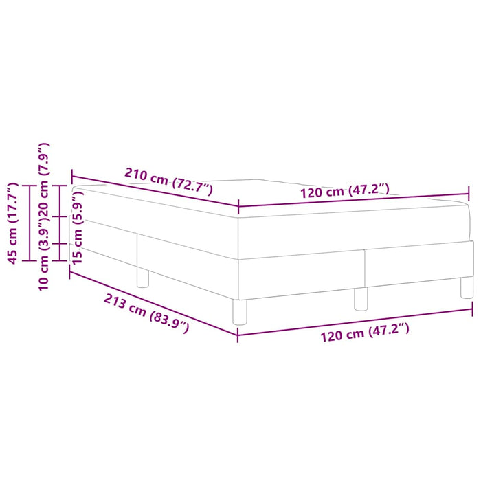 Pat cu arcuri cu saltea Roz 120 x 210 cm țesătură WALTI