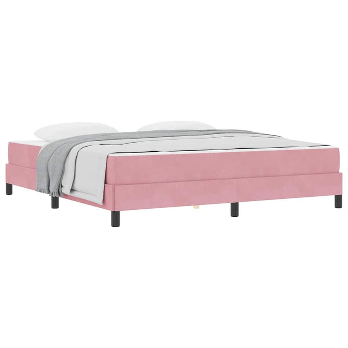 Pat cu arcuri cu saltea Roz 180 x 210 cm țesătură - WALTI WALTI