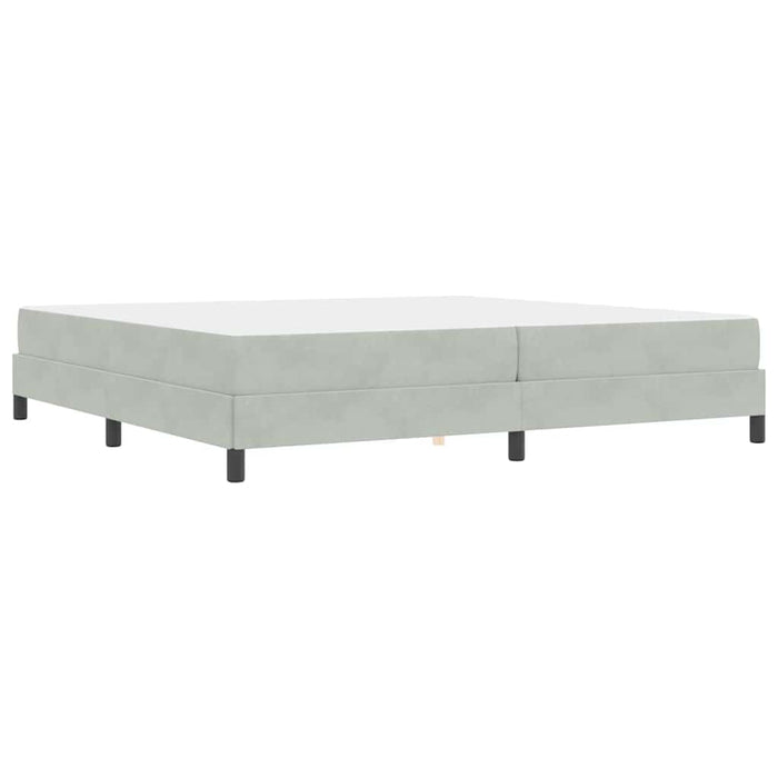 Pat cu arcuri cu saltea Gri deschis 200 x 210 cm țesătură WALTI