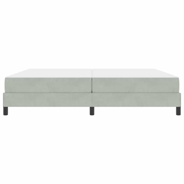 Pat cu arcuri cu saltea Gri deschis 200 x 210 cm țesătură WALTI