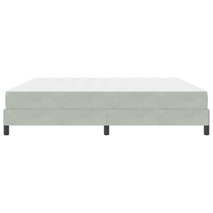 Pat cu arcuri cu saltea Gri deschis 200 x 210 cm țesătură WALTI