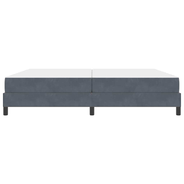 Pat cu arcuri cu saltea Gri închis 200 x 210 cm țesătură WALTI