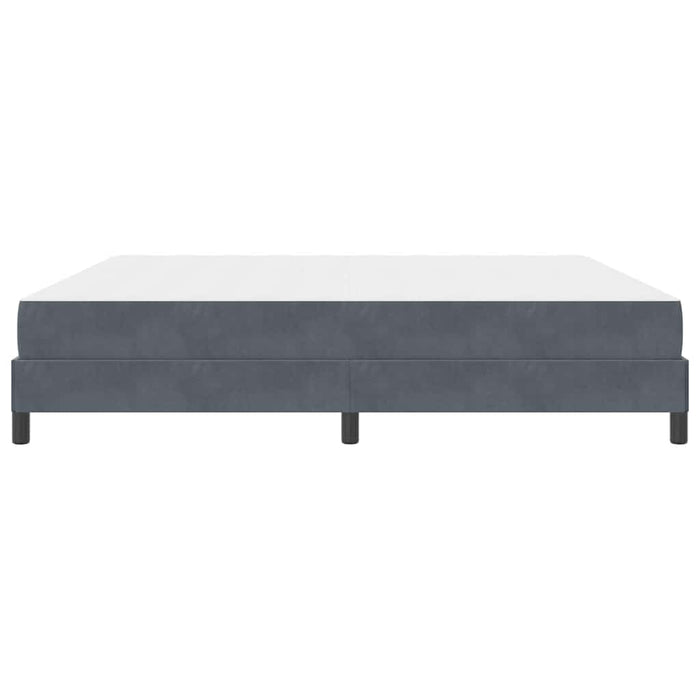 Pat cu arcuri cu saltea Gri închis 200 x 210 cm țesătură WALTI