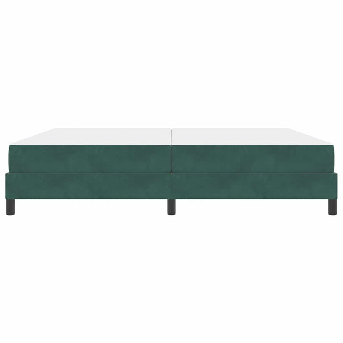 Pat boxspring cu saltea Verde închis 200 x 210 cm Catifea - WALTI WALTI