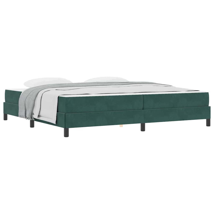 Pat boxspring cu saltea Verde închis 200 x 210 cm Catifea - WALTI WALTI