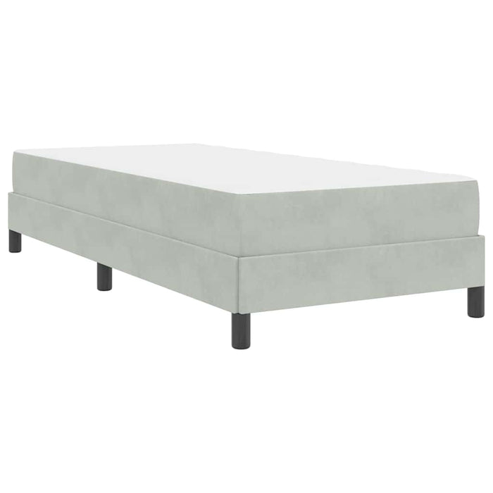 Pat cu arcuri cu saltea Gri deschis 80 x 220 cm țesătură - WALTI WALTI