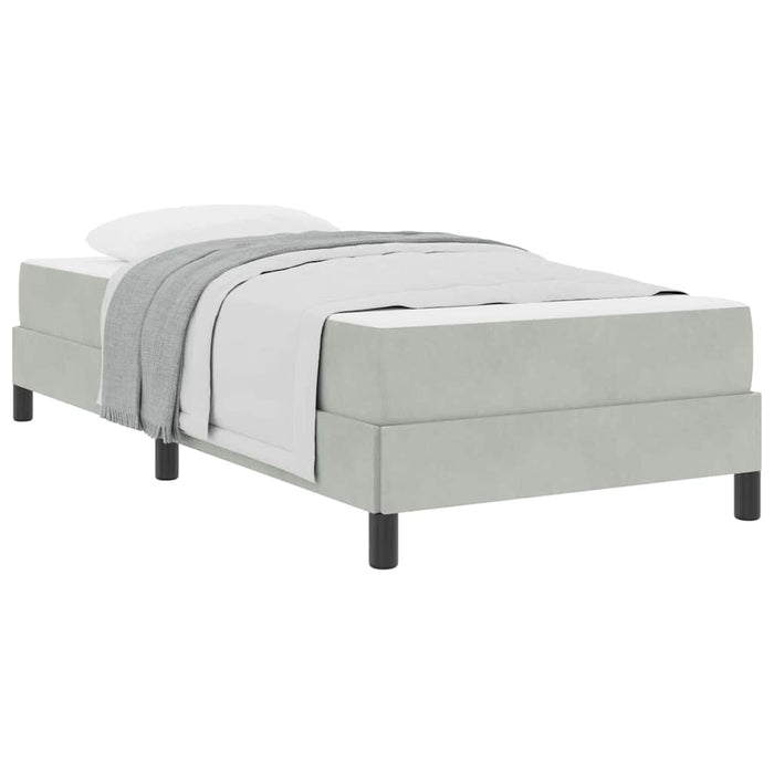 Pat cu arcuri cu saltea Gri deschis 80 x 220 cm țesătură - WALTI WALTI