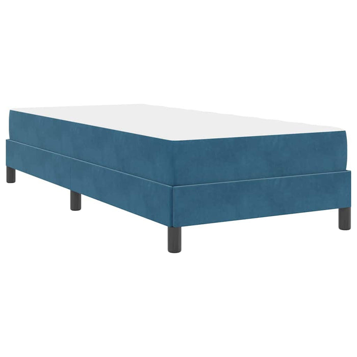 Pat cu arcuri cu saltea Albastru închis 90 x 220 cm țesătură WALTI