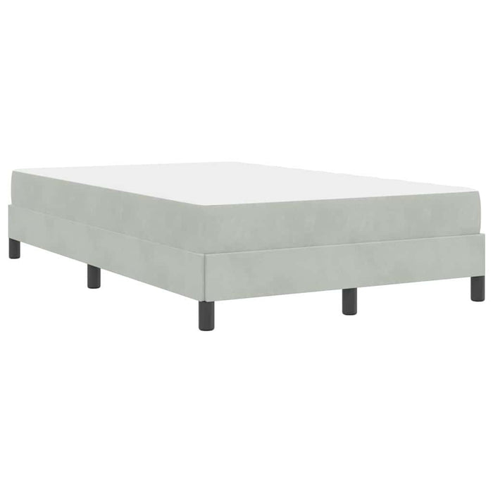 Pat cu arcuri cu saltea Gri deschis 120 x 220 cm țesătură - WALTI WALTI