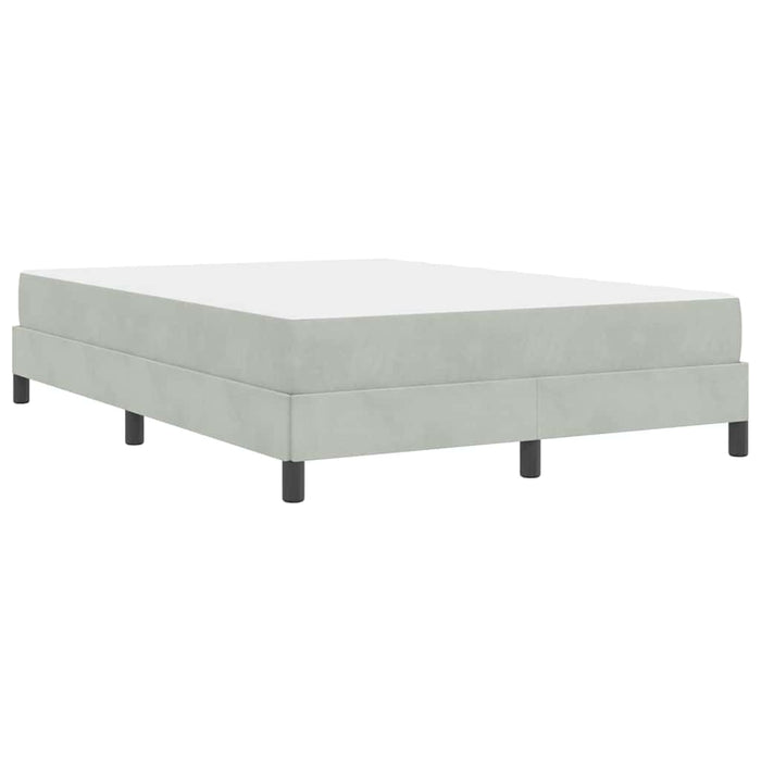 Pat cu arcuri cu saltea Gri deschis 140 x 220 cm țesătură - WALTI WALTI