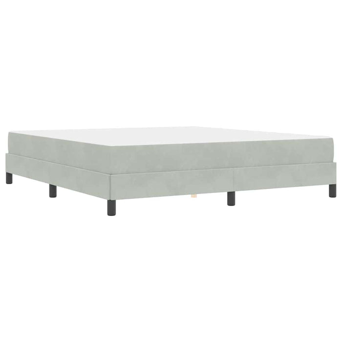 Pat cu arcuri cu saltea Gri deschis 180 x 220 cm țesătură WALTI