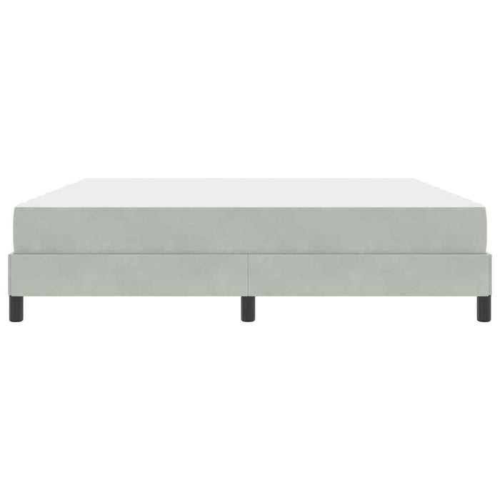 Pat cu arcuri cu saltea Gri deschis 180 x 220 cm țesătură WALTI