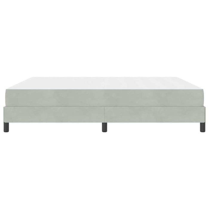 Pat cu arcuri cu saltea Gri deschis 180 x 220 cm țesătură WALTI