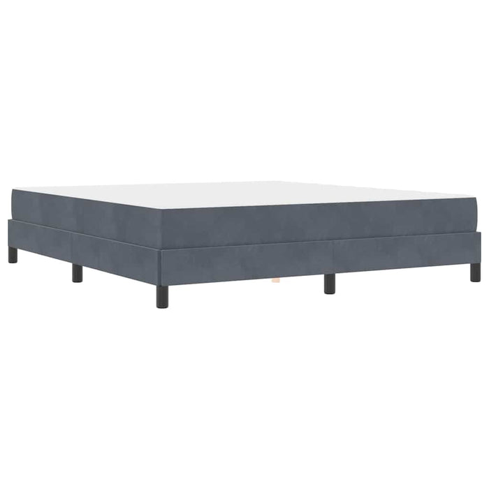 Pat cu arcuri cu saltea Gri închis 180 x 220 cm țesătură - WALTI WALTI
