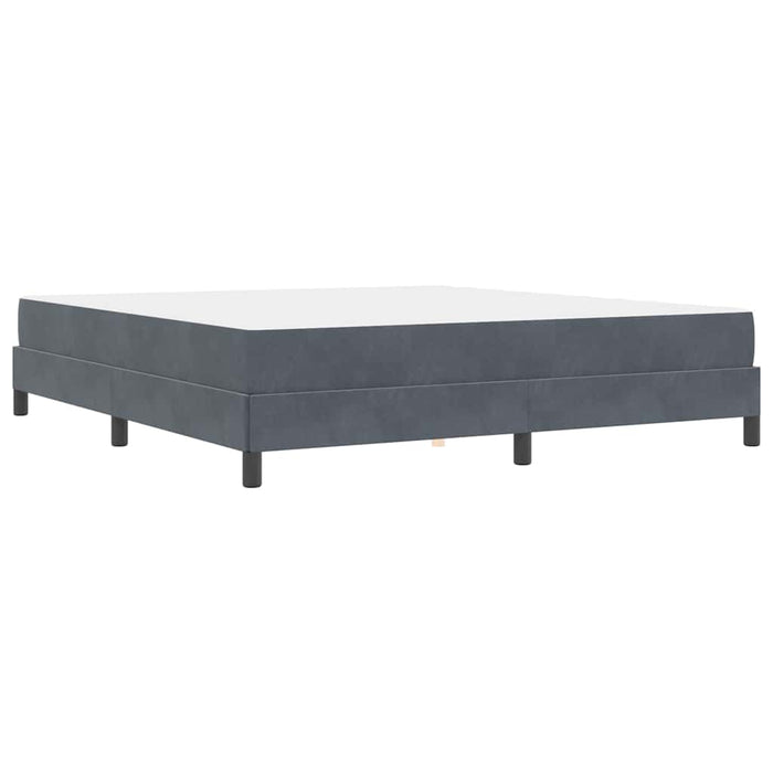Pat cu arcuri cu saltea Gri închis 180 x 220 cm țesătură - WALTI WALTI