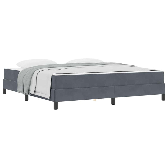 Pat cu arcuri cu saltea Gri închis 180 x 220 cm țesătură - WALTI WALTI