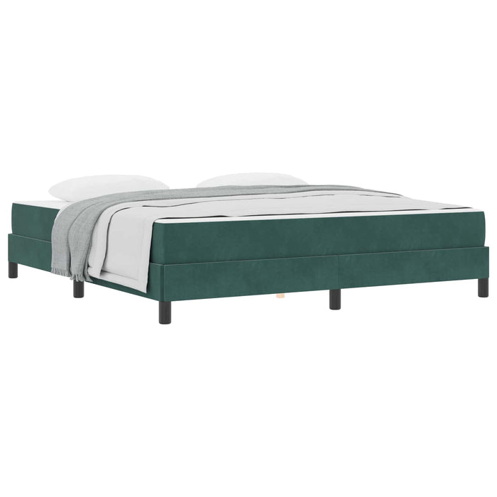 Pat cu arcuri cu saltea Verde închis 180 x 220 cm țesătură - WALTI WALTI