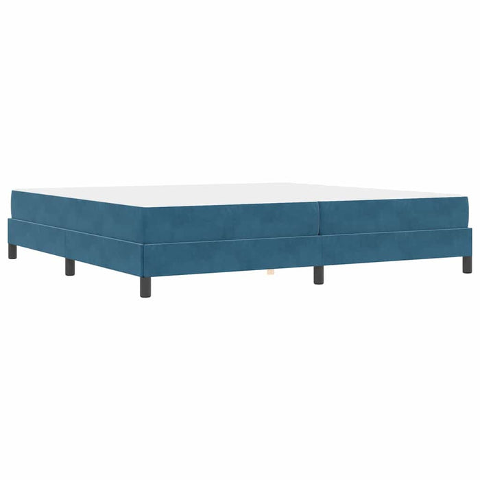 Pat cu arcuri cu saltea Albastru închis 200 x 220 cm țesătură - WALTI WALTI