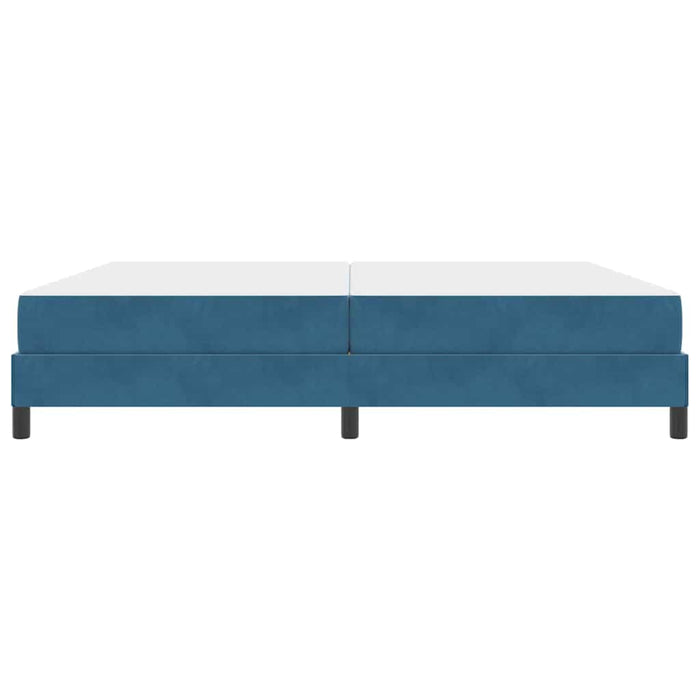 Pat cu arcuri cu saltea Albastru închis 200 x 220 cm țesătură - WALTI WALTI