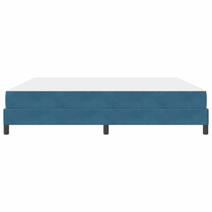 Pat cu arcuri cu saltea Albastru închis 200 x 220 cm țesătură - WALTI WALTI