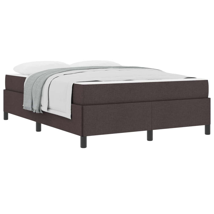 Pat cu arcuri cu saltea Maro închis 140 x 190 cm țesătură - WALTI WALTI