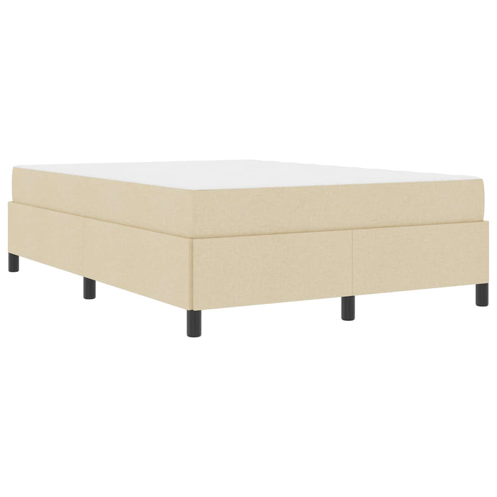 Pat cu arcuri cu saltea Crem 140 x 190 cm țesătură - WALTI WALTI