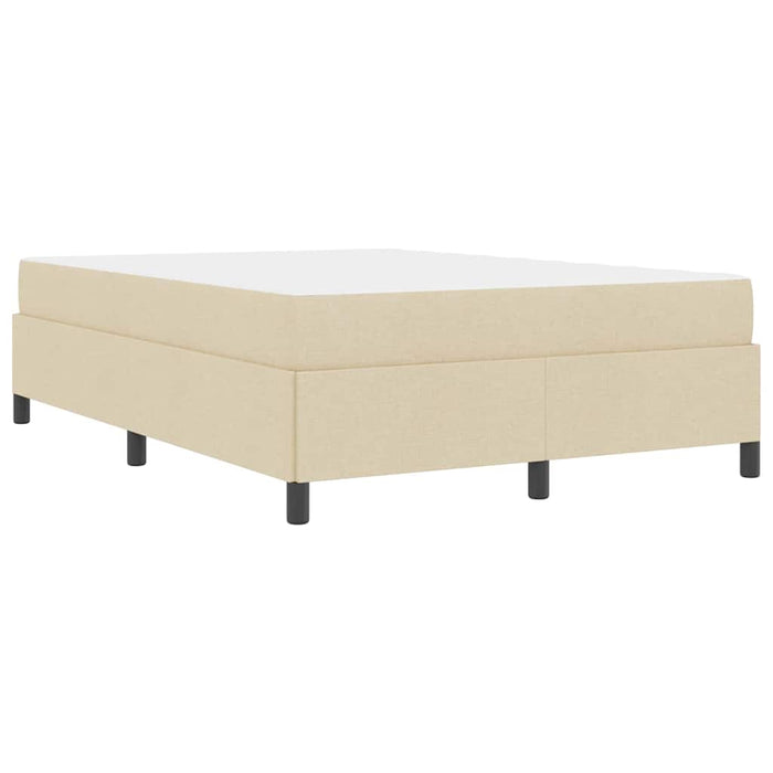 Pat cu arcuri cu saltea Crem 140 x 190 cm țesătură - WALTI WALTI