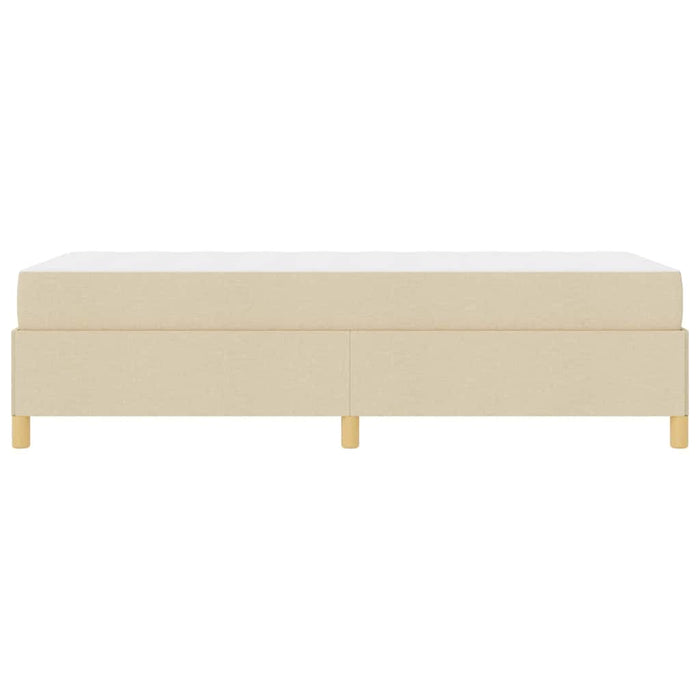 Pat cu arcuri Crem și Maro și Alb 80 x 200 cm țesătură - WALTI WALTI