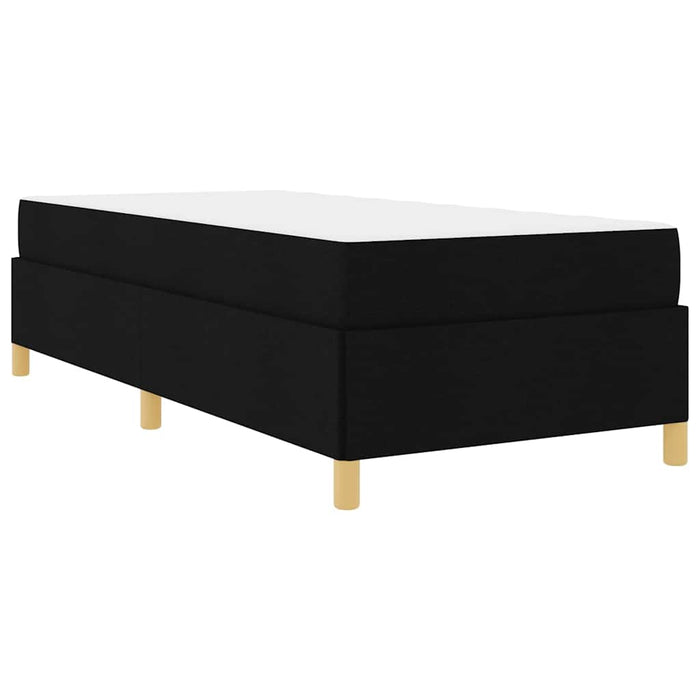 Pat cu arcuri cu saltea Negru și Alb 90 x 190 cm țesătură - WALTI WALTI